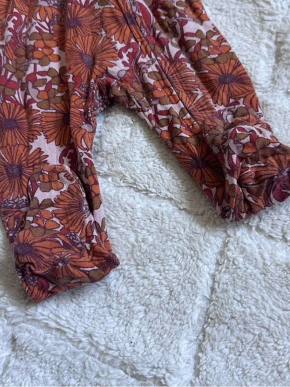 Kate Quinn | Marmalade Daisy Print Long Sleeve Zipper Footie | Size 0-3 Months